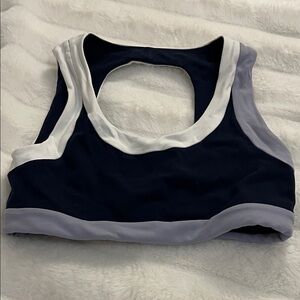 FP Navy and White Sports Bra